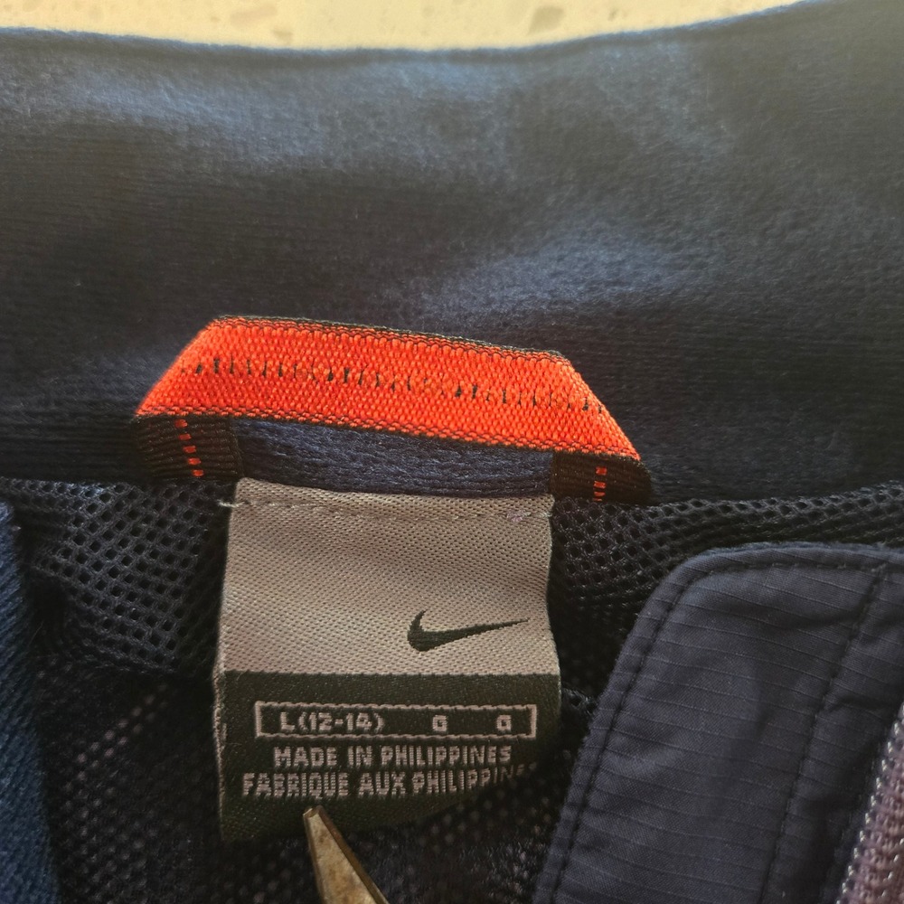 Nike Vest Womens Large L Running Purple Navy Full Zip Mesh Lined Windbreaker - Picture 2 of 10